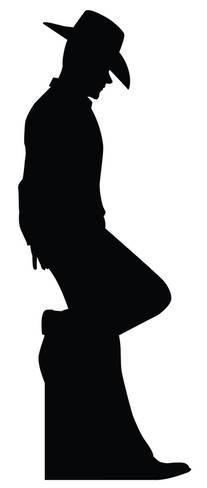 Cowboy Leaning Silhouette at GetDrawings | Free download