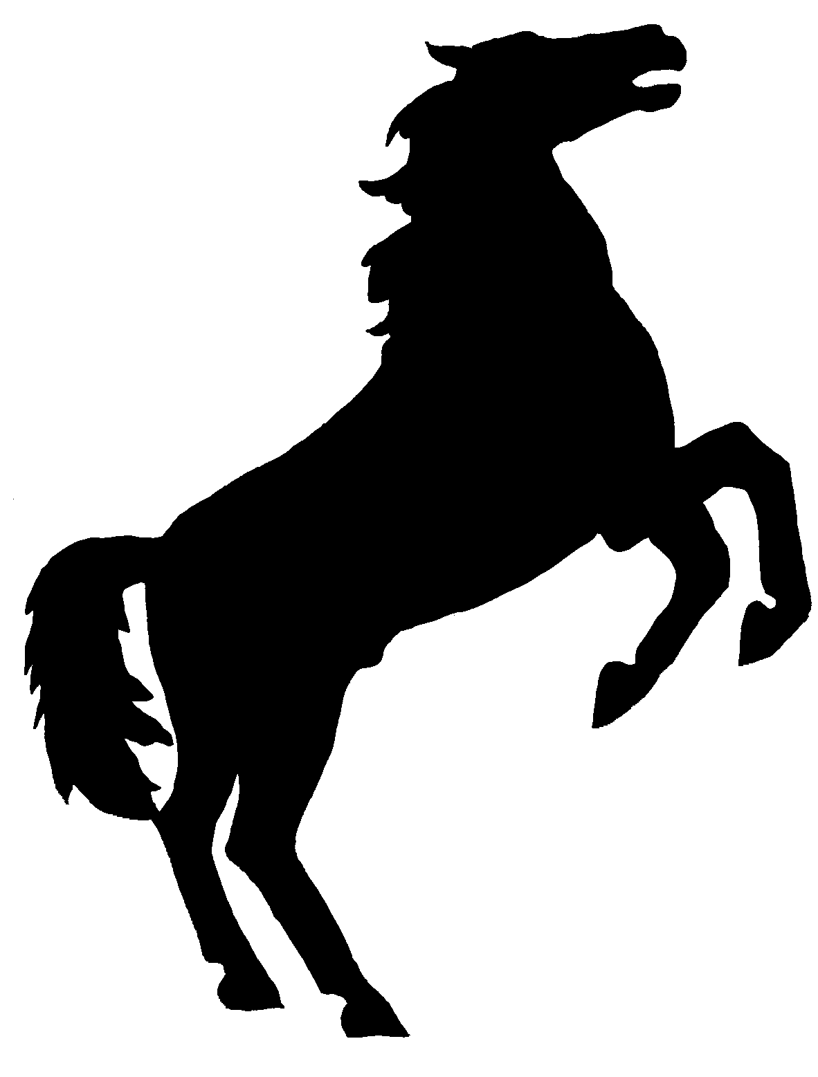 1182x1557 Rearing Horse With Cowboy Silhouette