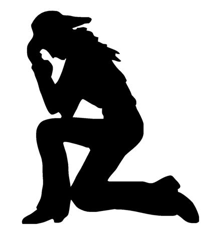 431x480 Cowgirl Praying Decal Sticker