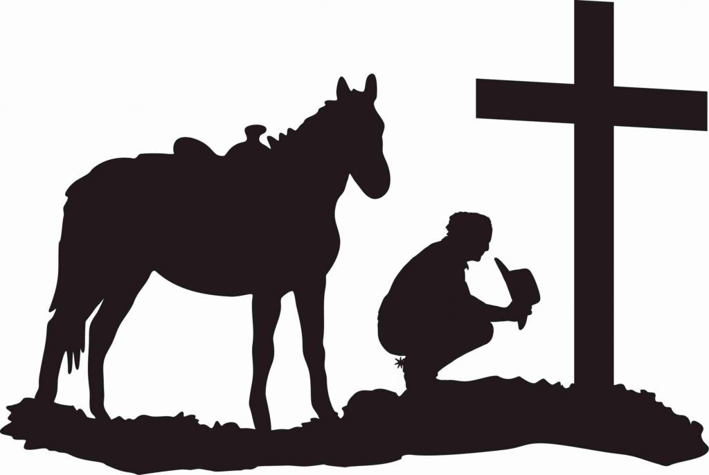 Cowboy Praying Silhouette at GetDrawings | Free download