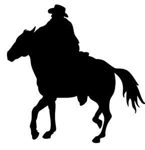 Cowboy Riding Horse Silhouette at GetDrawings | Free download