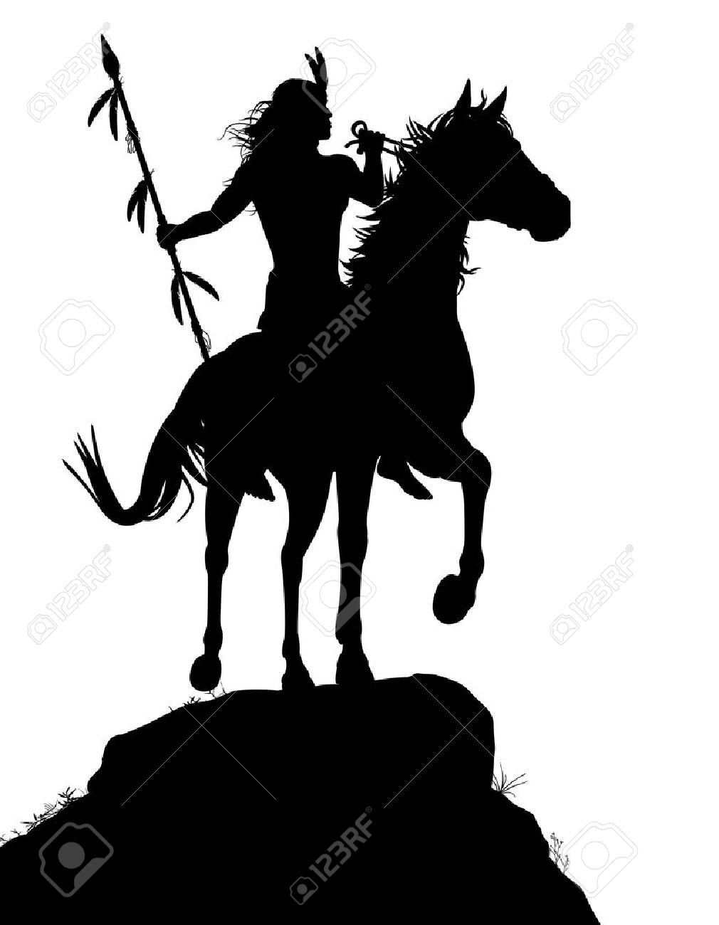 1010x1300 Native American Clipart Riding Horse