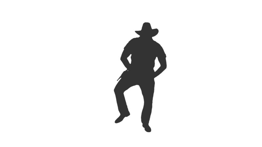 852x480 Shadow Silhouette Of A Cool Guy Dancing Stock Footage Video