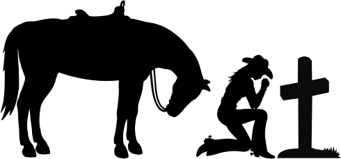 490x228 Praying Cowboy Clip Art
