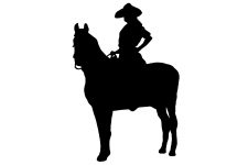 225x150 Cowboy On Horse Silhouettes ~ Karen's Whimsy