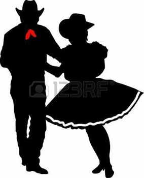 284x350 Square Dancing The Perfect Country Silhouette Of Square Dancing