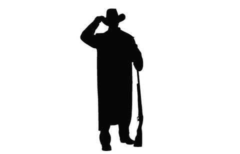 480x309 Cowboy Silhouette Vector Silhouettes Vector