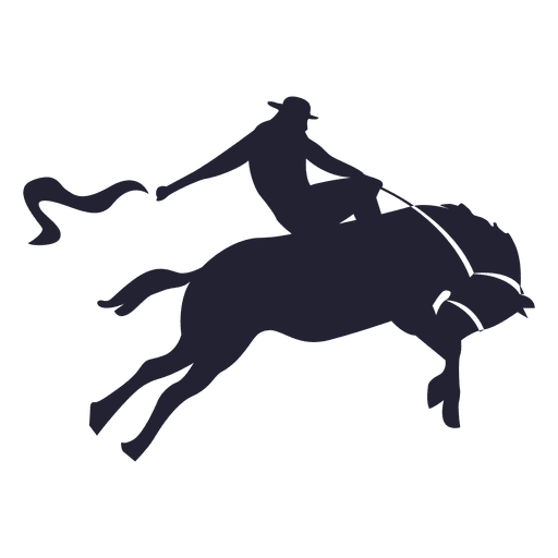 512x512 Rodeo Cowboy Silhouette