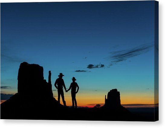 546x422 Cowboy Silhouette Canvas Prints