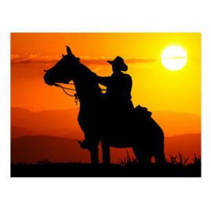 307x307 Custom Cowboy Silhouette Postcards Zazzle.ca