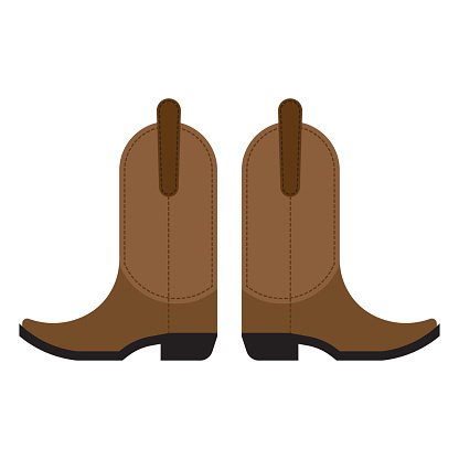 416x416 Pair Of Cowboy Boots Premium Clipart