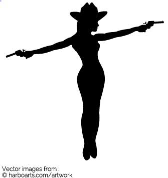 335x355 Download Cowboy Girl Silhouette