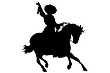 225x150 Cowboy On Horse Silhouettes ~ Karen's Whimsy