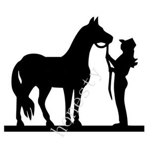 300x300 Cowgirl And Horse Cartoon Stickers Motorcycle Decals Car Styling