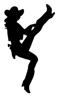 200x330 Cowgirl Silhouette 2 Decal Sticker