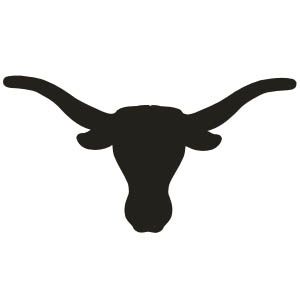 300x300 Longhorn Silhouette Clip Art Bull Skull Cowgirls Party