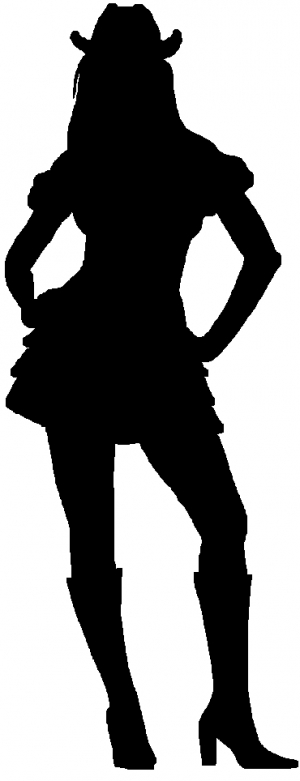 300x781 Cowgirl Silhouette