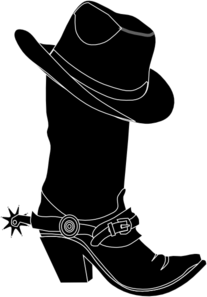 207x297 Cowgirl Hat And Boot Clip Art
