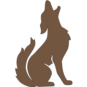 300x300 Coyote Silhouette Cut Out