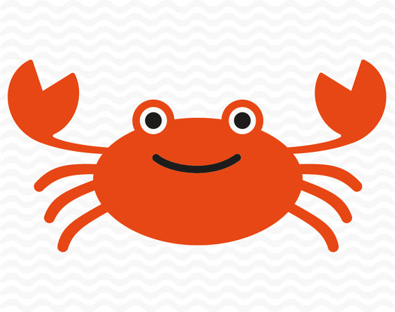 570x450 Crab Design File, Svg, Dxf, Eps, Vinyl Monogram Cut Files