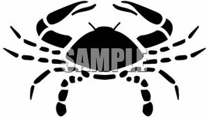 300x174 Clipart Of A Crab Silhouette