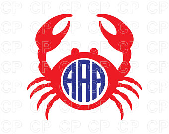 340x270 Crab Monogram Svg Etsy