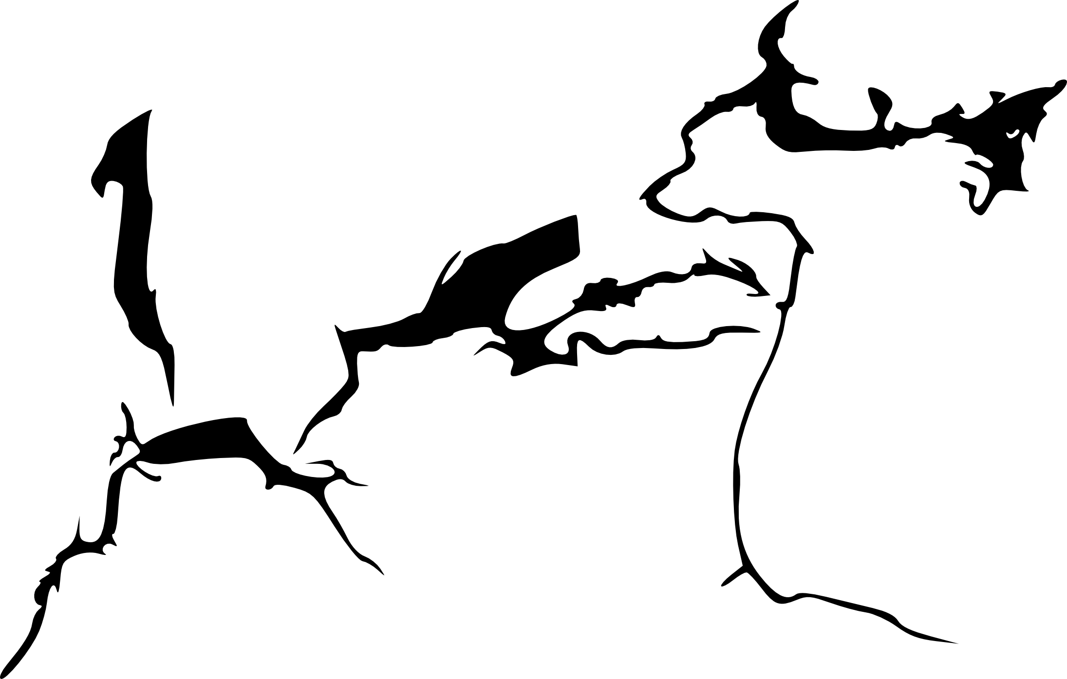 2191x1395 Silhouette Drawing Clip Art