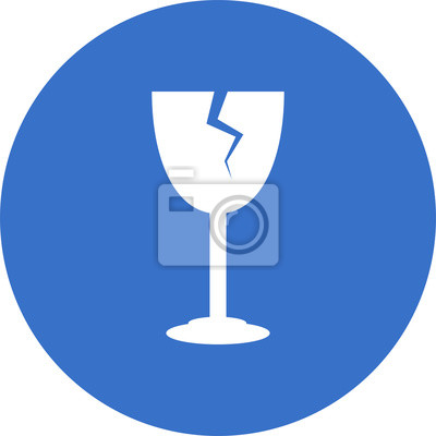 400x400 Weinglas Mit Crack Silhouette Fototapete Fototapeten Weinglas