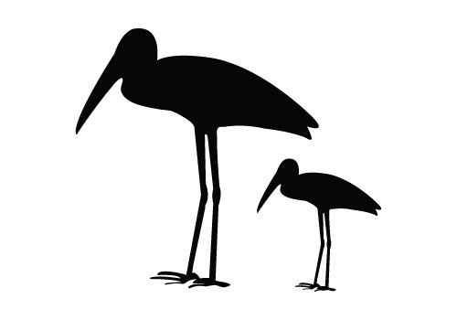 500x350 Free Crane Vector Silhouette Clipart