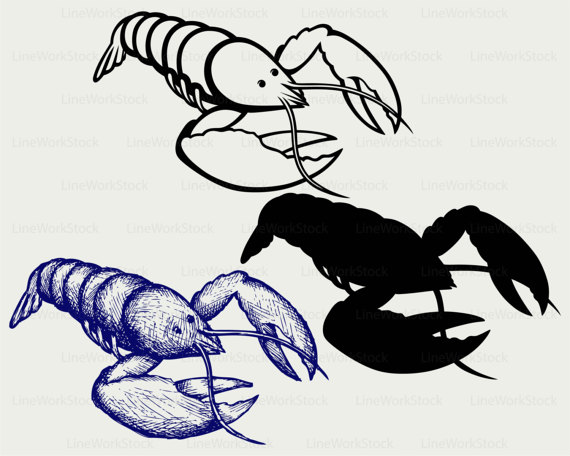 Crayfish Silhouette at GetDrawings | Free download