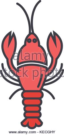223x470n Illustration Of White Silhouette Of Lobster, Setgainst