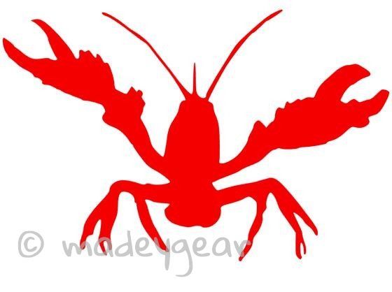 560x418 Car Window Vinyl Decal Sticker Creole Louisiana Crawfish Binder