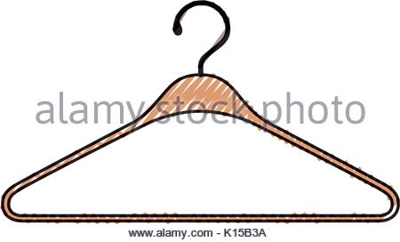 450x272 Colored Crayon Silhouette Of Clothes Rack With T Shirts And Pants