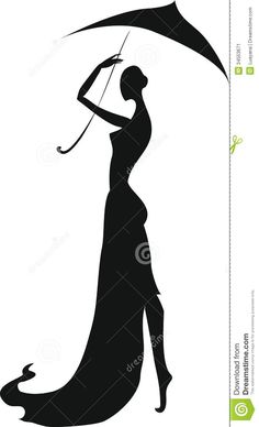 236x388 Girl Silhouette With Umbrella