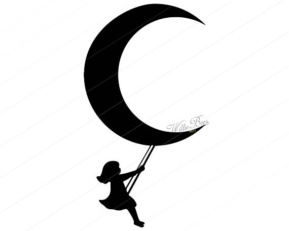 Crescent Moon Silhouette At Getdrawings Free Download