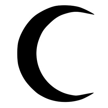 Crescent Moon Silhouette at GetDrawings | Free download