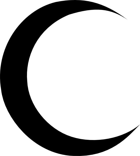 Crescent Moon Silhouette at GetDrawings | Free download