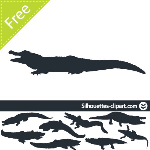 500x500 Vector Crocodile Silhouette Sytryck Wouldn'T, As