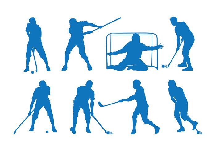 700x490 Floorball Silhouette Vector