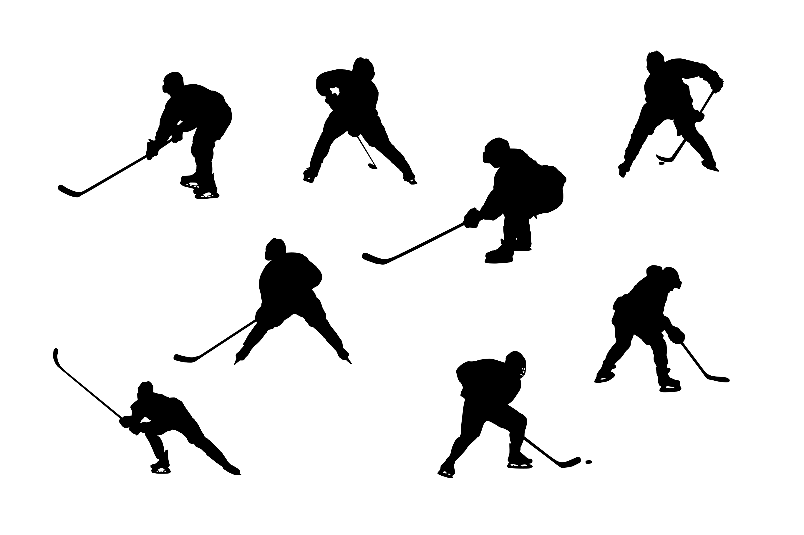 2731x1820 8 Hockey Player Silhouette (Png Transparent)
