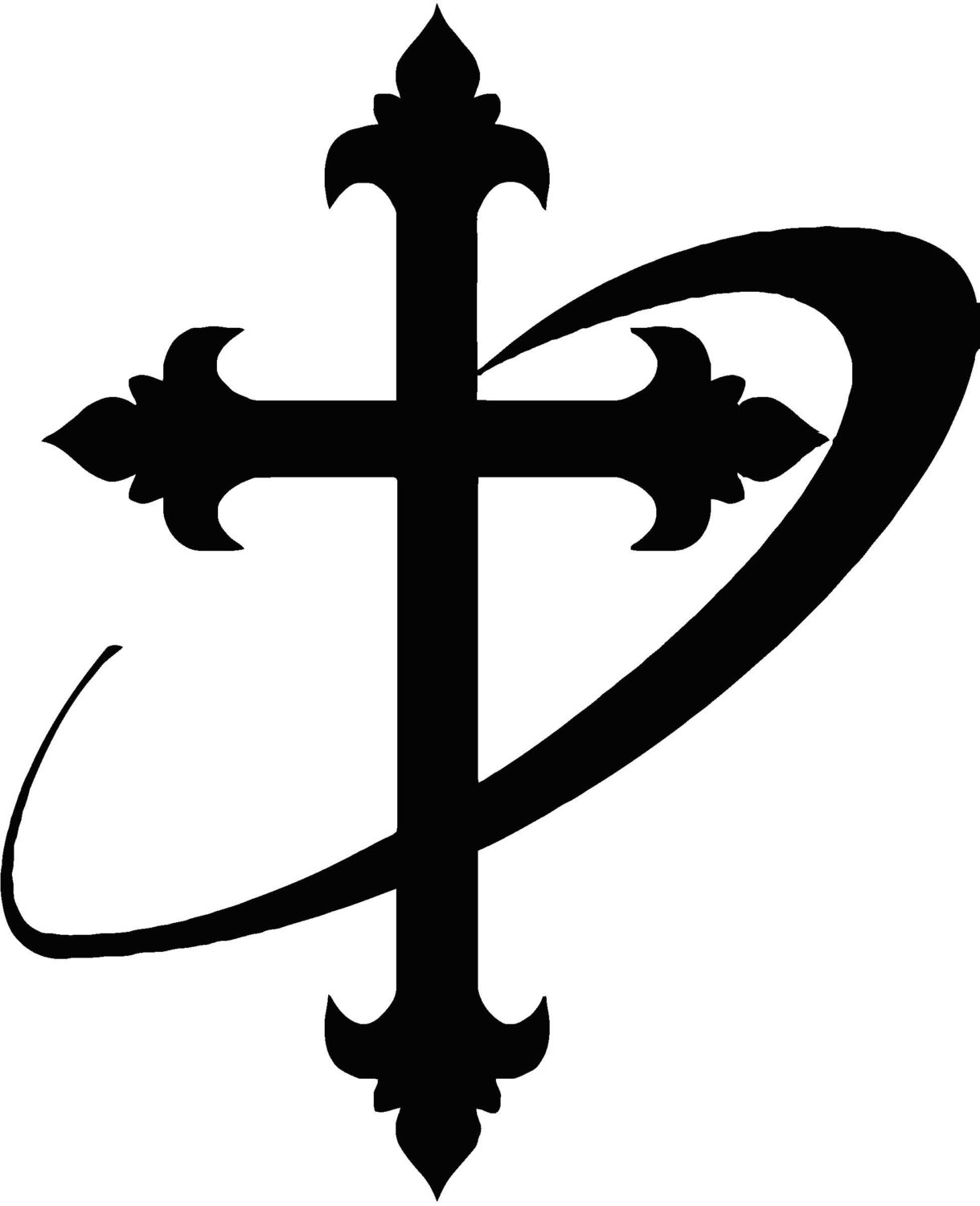 1219x1500 Silhouette Cross Vinyl Decal F30