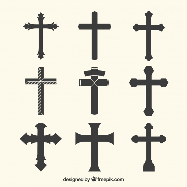 626x626 Silhouette Christian Cross Collection Vector Free Download