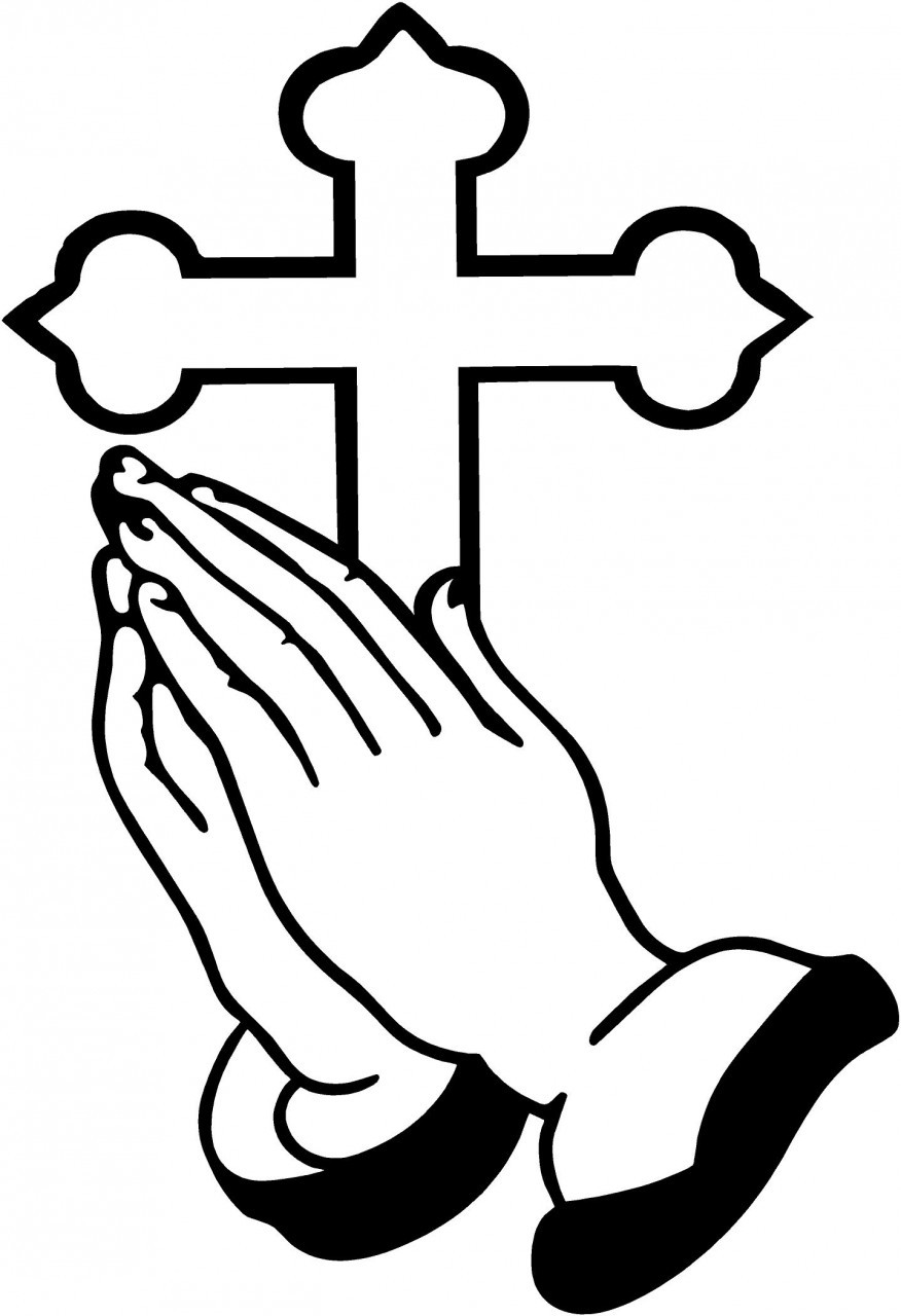 876x1280 Praying Hands Silhouette Clipart