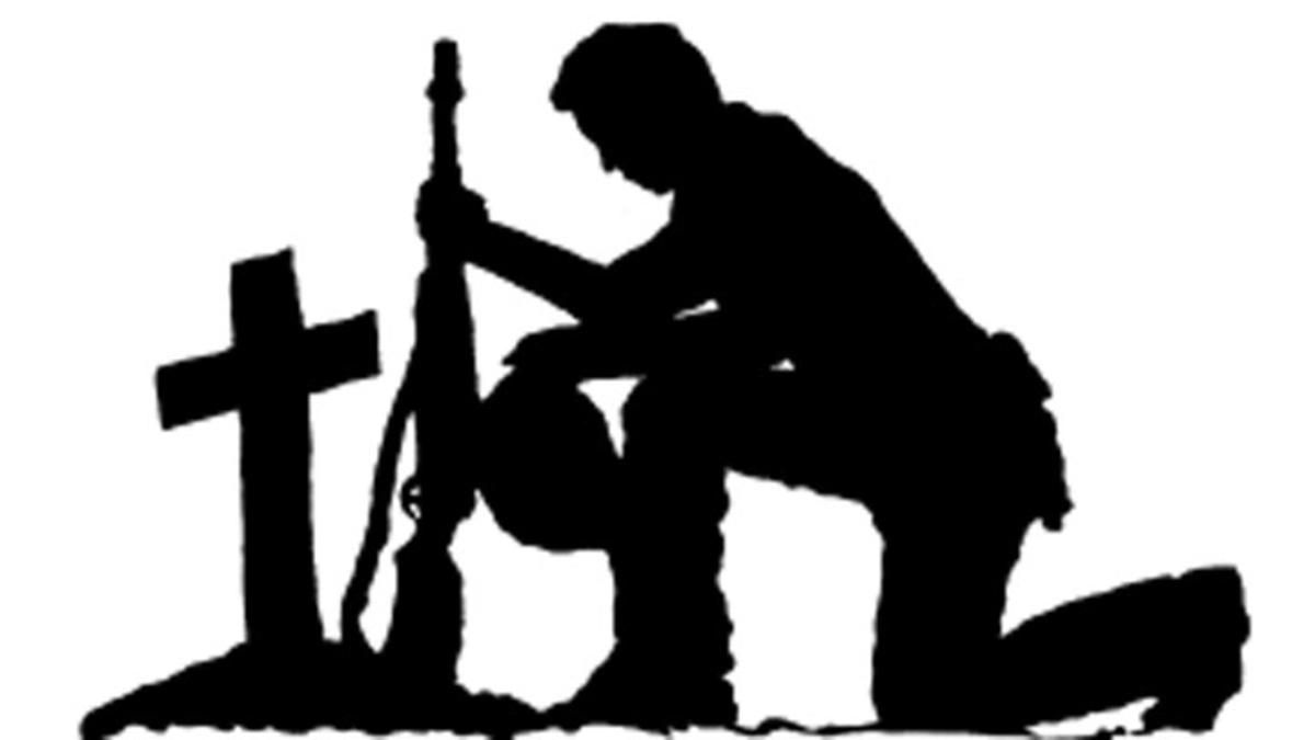 1200x675 Soldier Kneeling Silhouette Soldier Cross Silhouette