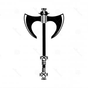 300x300 Stock Illustration Sword Set Design Collection Weapon Black White