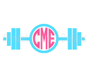 340x270 Barbell Monogram Svg Etsy
