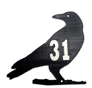 300x286 Crow Bird Silhouette House Door Number Plaque