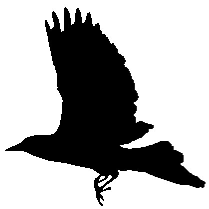 419x418 Items Similar To Flying Black Bird Silhouette Cross Stitch Pattern