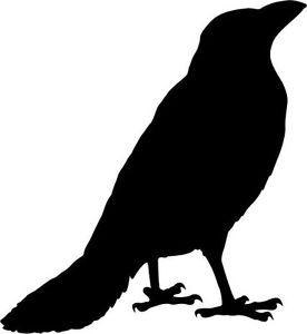 276x300 Crow Silhouette Gothic Vinyl Sticker Decal Car Bumper Laptop