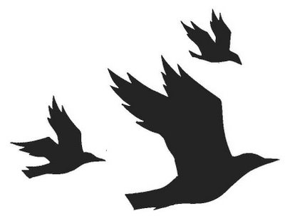 400x307 Out Bird Silhouette Flying Clipart